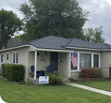 House with the American Flag